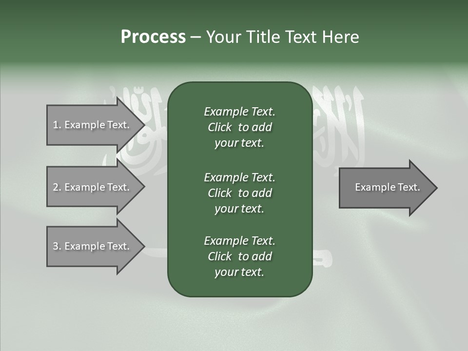 Saudi Flag Centre PowerPoint Template