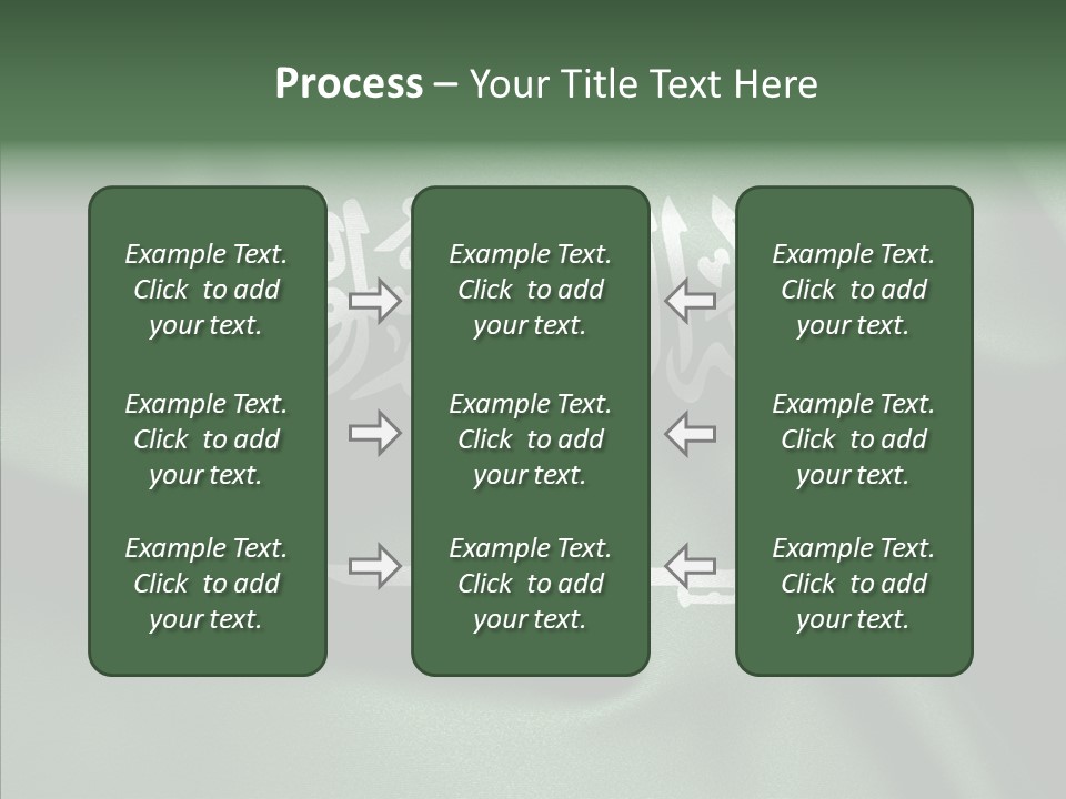 Saudi Flag Centre PowerPoint Template