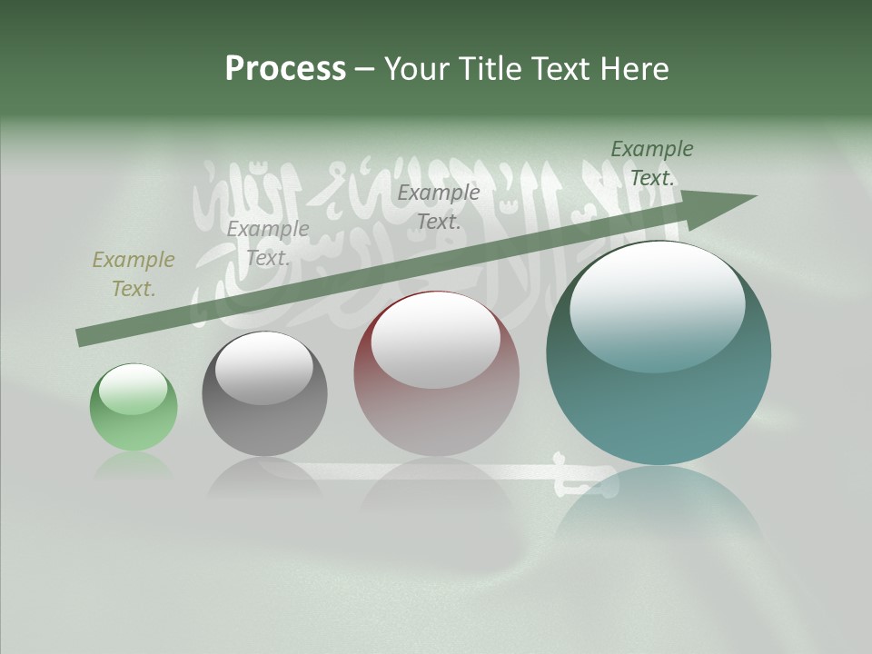Saudi Flag Centre PowerPoint Template