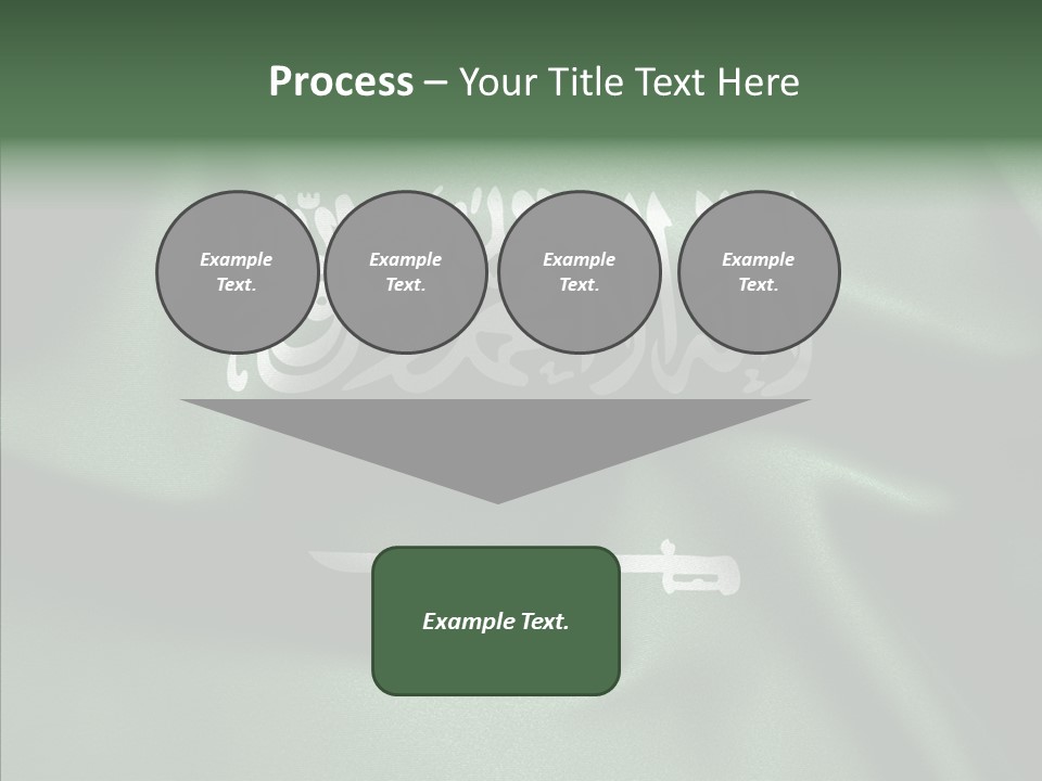 Saudi Flag Centre PowerPoint Template