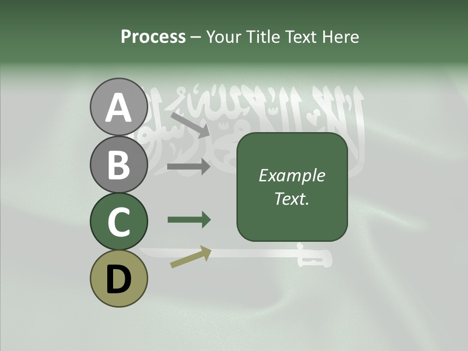Saudi Flag Centre PowerPoint Template