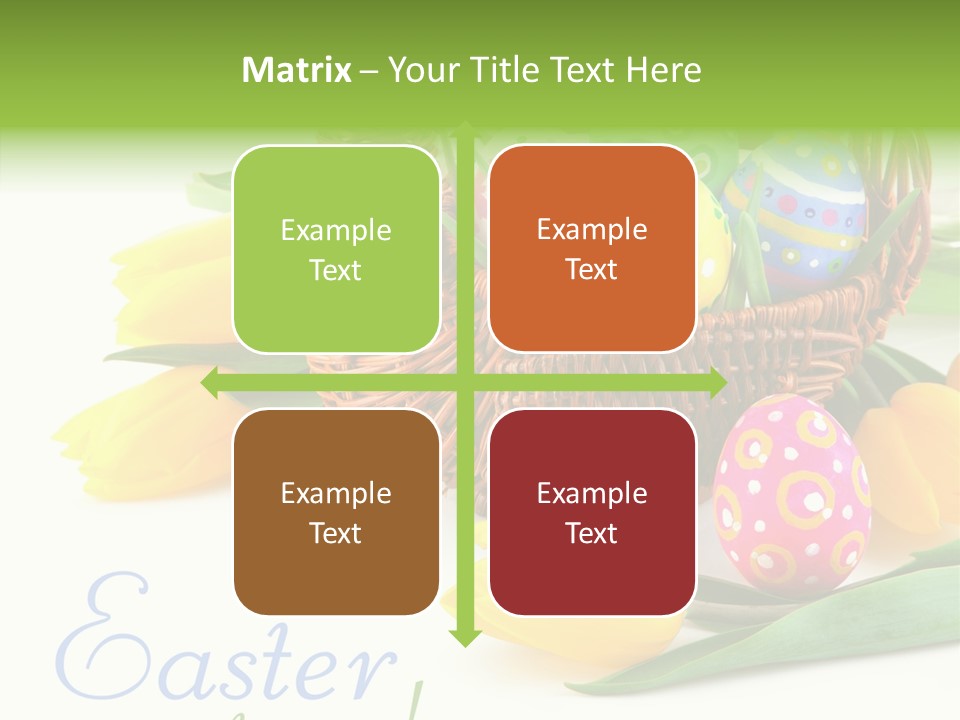 Yellow Leaf Posy PowerPoint Template
