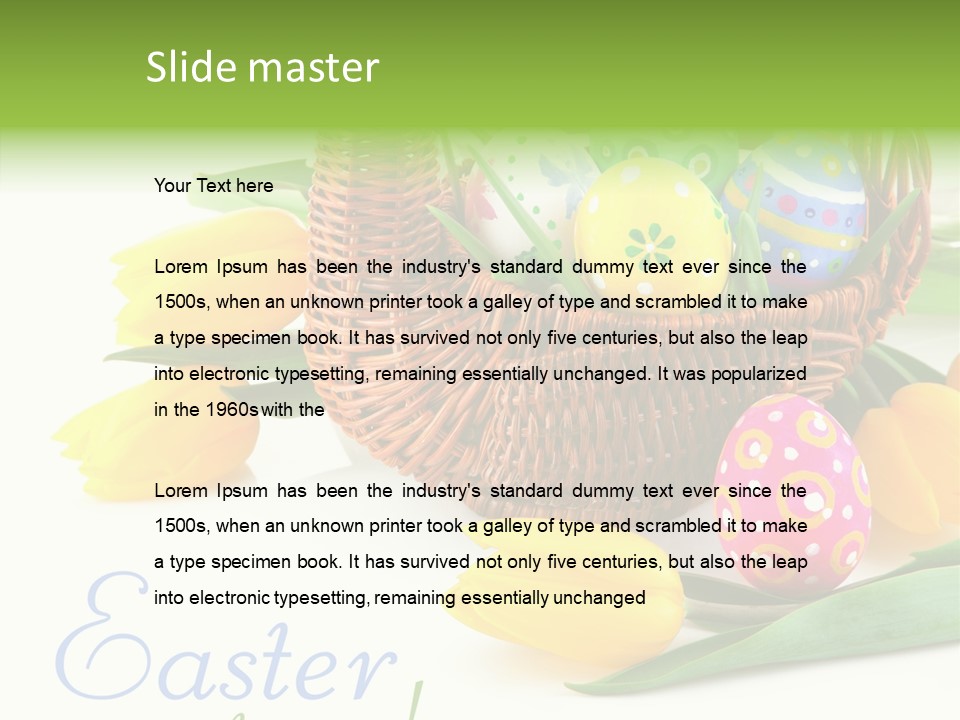 Yellow Leaf Posy PowerPoint Template