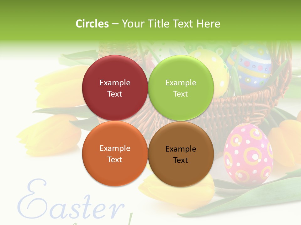 Yellow Leaf Posy PowerPoint Template