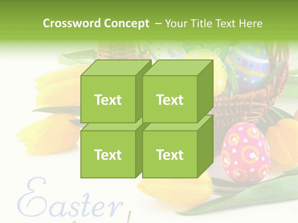 Yellow Leaf Posy PowerPoint Template