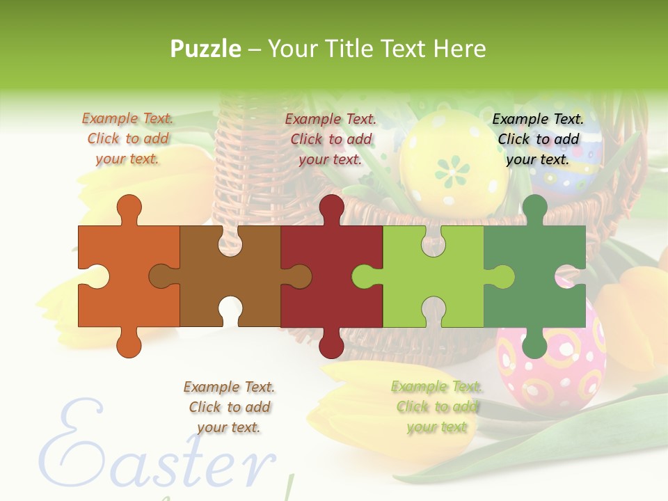 Yellow Leaf Posy PowerPoint Template