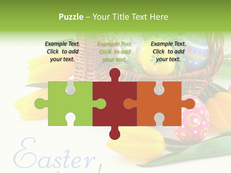 Yellow Leaf Posy PowerPoint Template