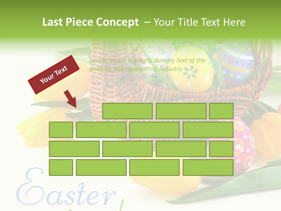 Yellow Leaf Posy PowerPoint Template