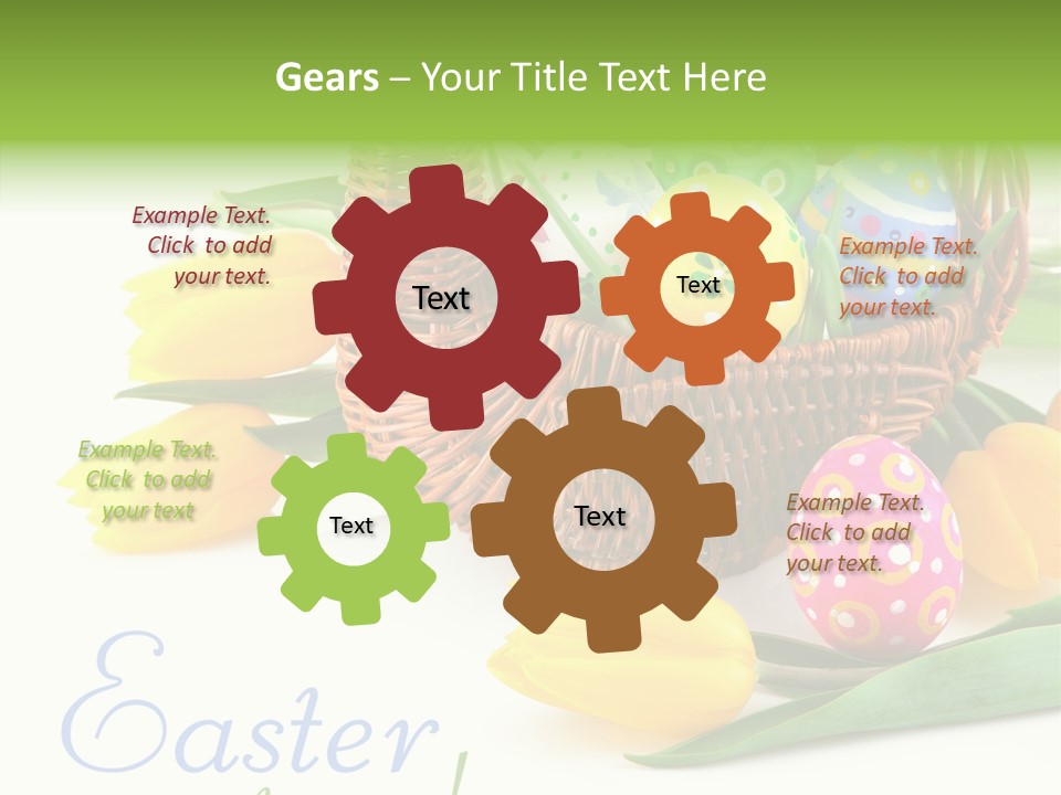 Yellow Leaf Posy PowerPoint Template