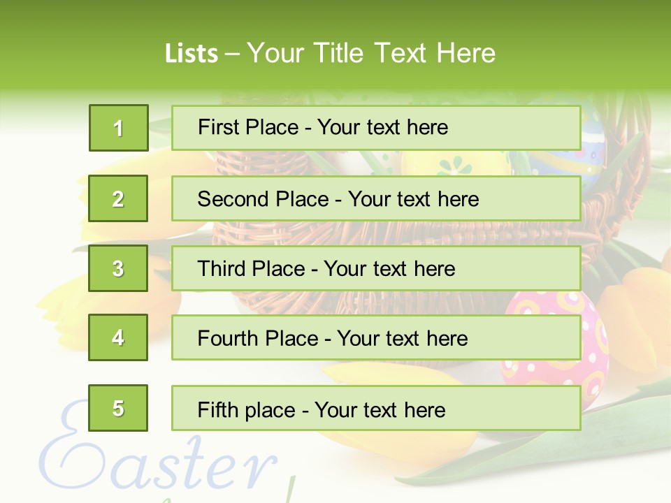 Yellow Leaf Posy PowerPoint Template