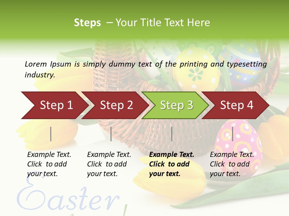 Yellow Leaf Posy PowerPoint Template