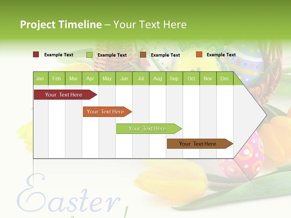 Yellow Leaf Posy PowerPoint Template