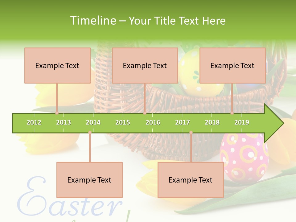 Yellow Leaf Posy PowerPoint Template