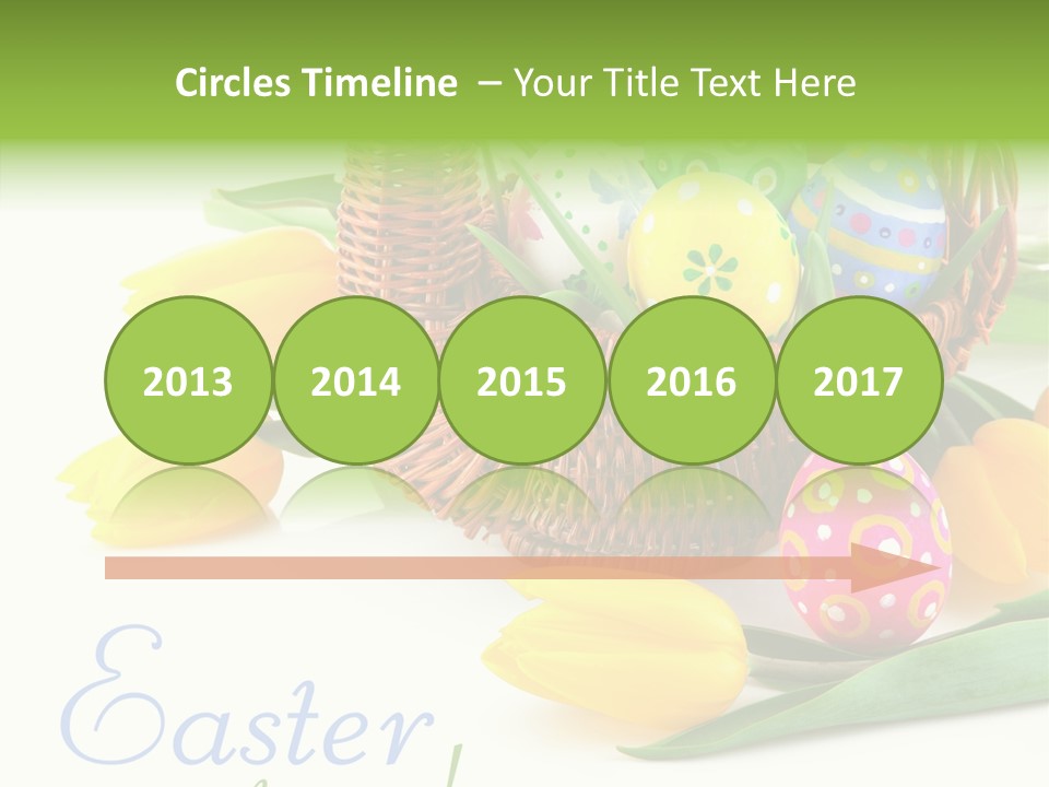 Yellow Leaf Posy PowerPoint Template