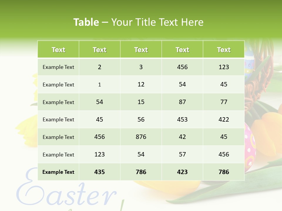 Yellow Leaf Posy PowerPoint Template