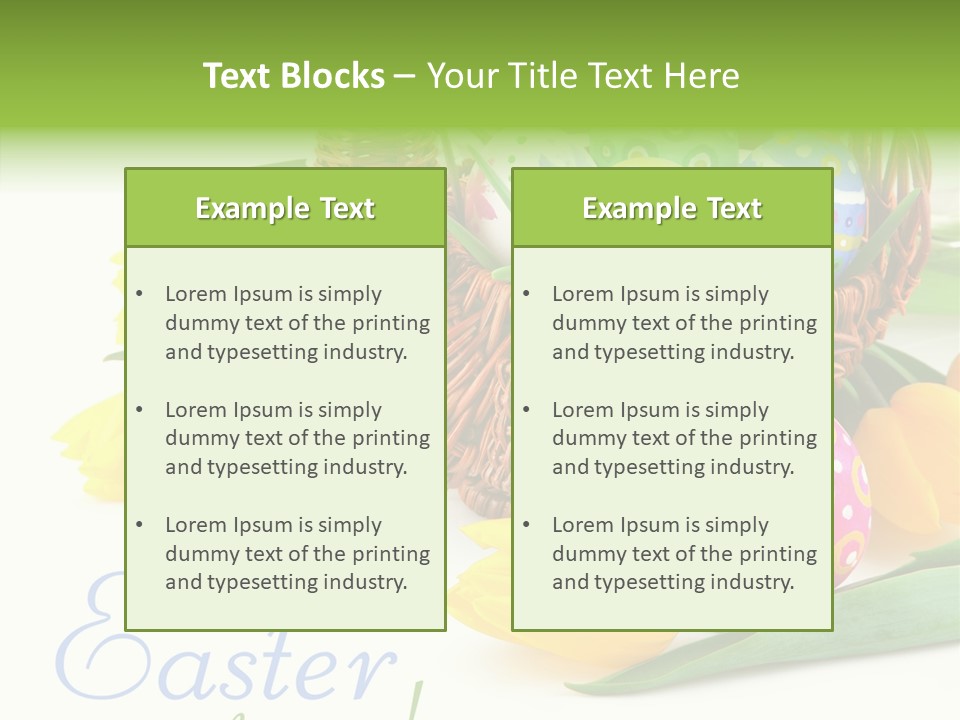 Yellow Leaf Posy PowerPoint Template