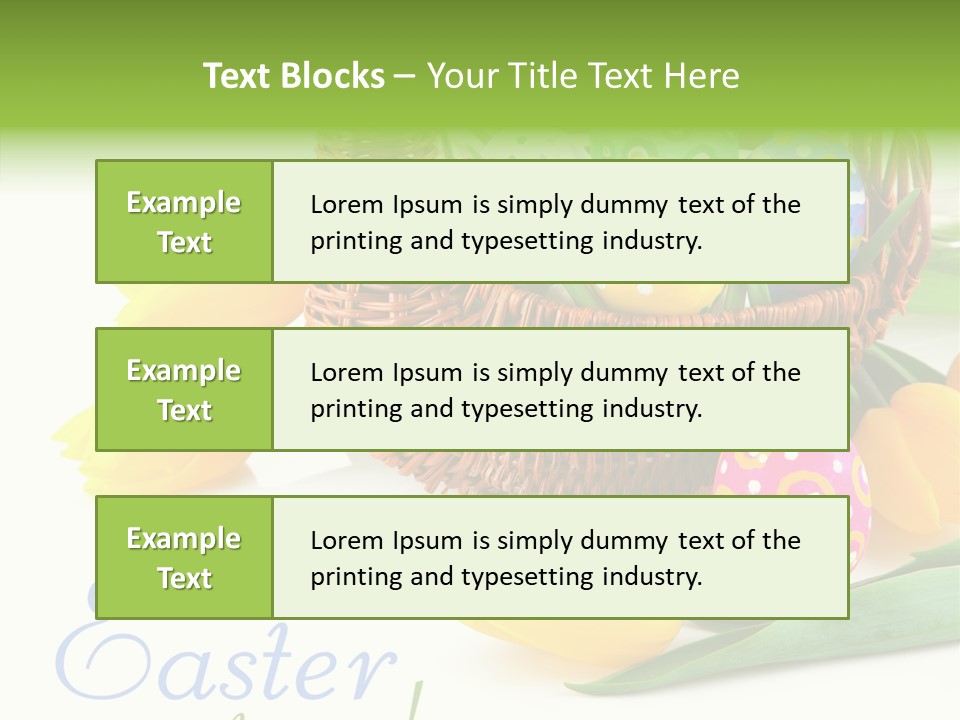 Yellow Leaf Posy PowerPoint Template