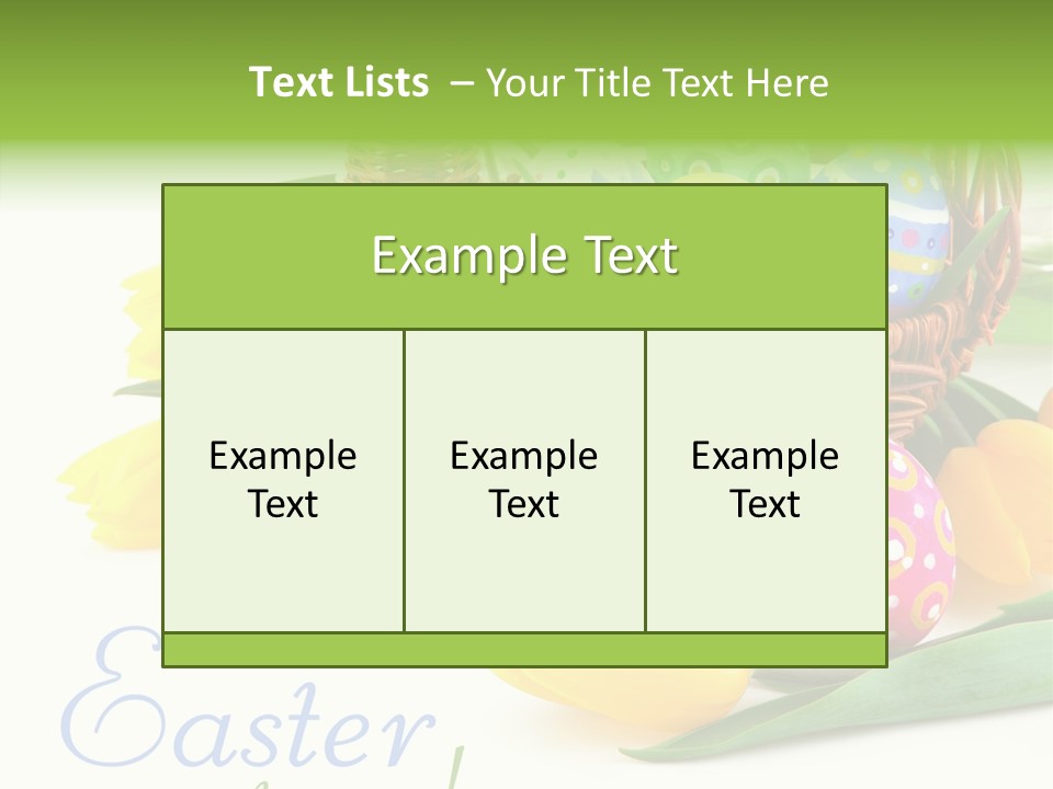 Yellow Leaf Posy PowerPoint Template