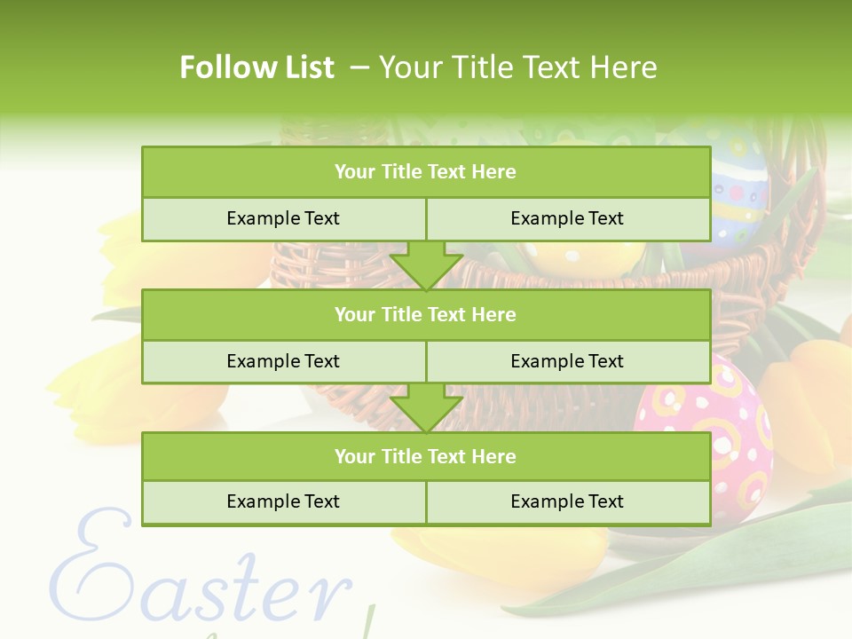 Yellow Leaf Posy PowerPoint Template