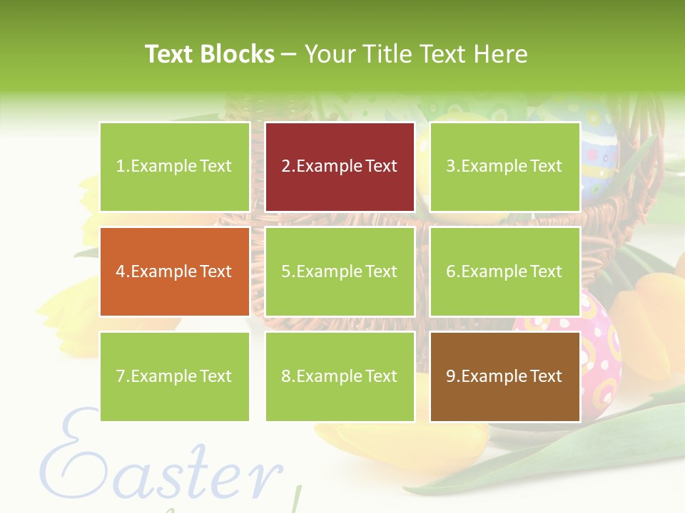 Yellow Leaf Posy PowerPoint Template