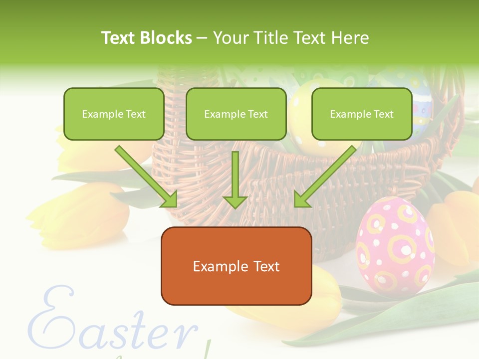 Yellow Leaf Posy PowerPoint Template