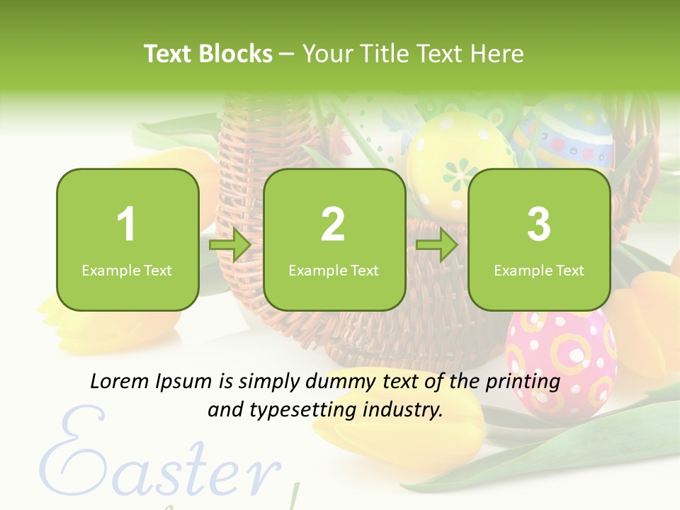 Yellow Leaf Posy PowerPoint Template