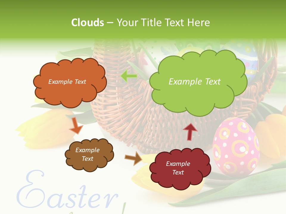 Yellow Leaf Posy PowerPoint Template