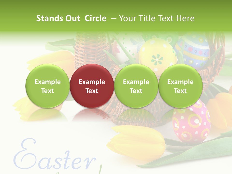 Yellow Leaf Posy PowerPoint Template