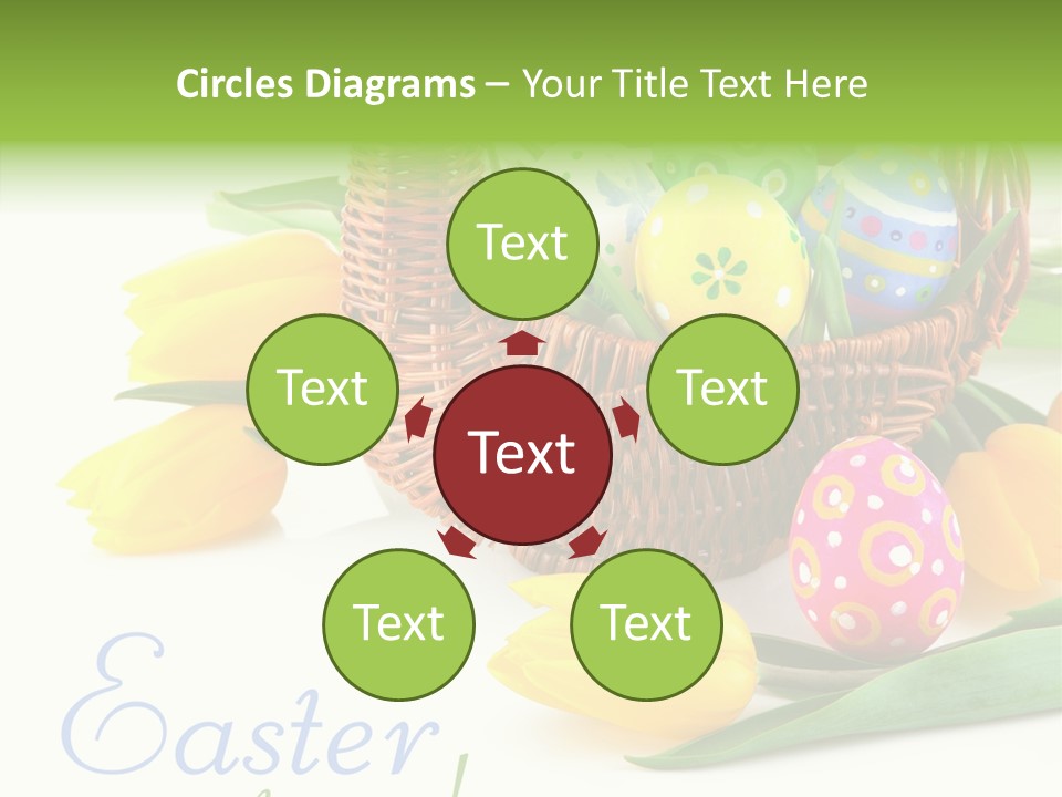 Yellow Leaf Posy PowerPoint Template