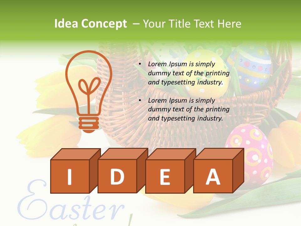 Yellow Leaf Posy PowerPoint Template