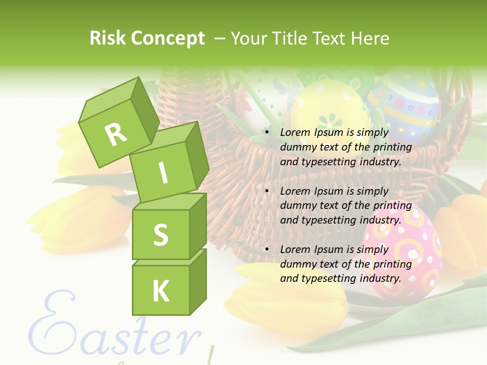 Yellow Leaf Posy PowerPoint Template