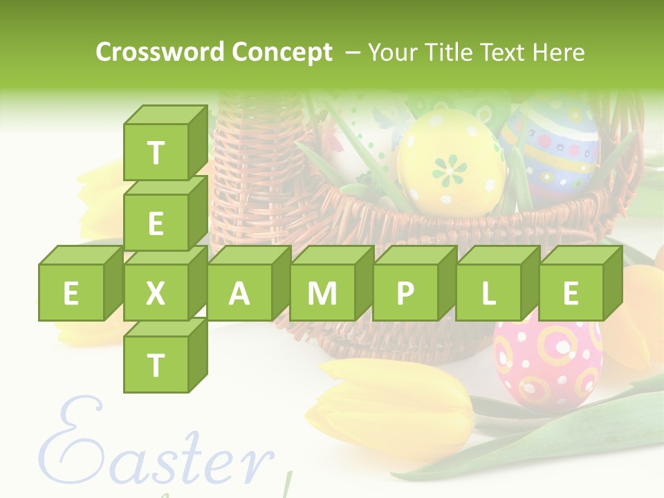 Yellow Leaf Posy PowerPoint Template