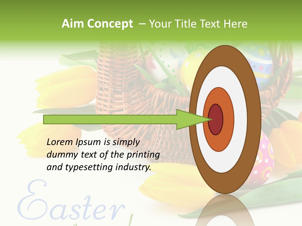 Yellow Leaf Posy PowerPoint Template