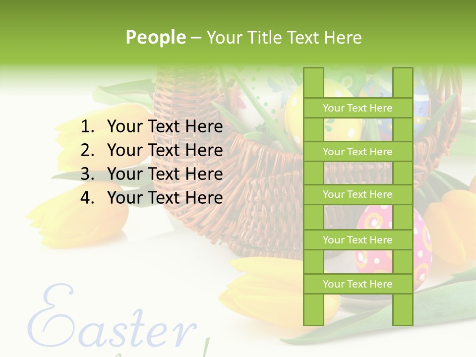 Yellow Leaf Posy PowerPoint Template