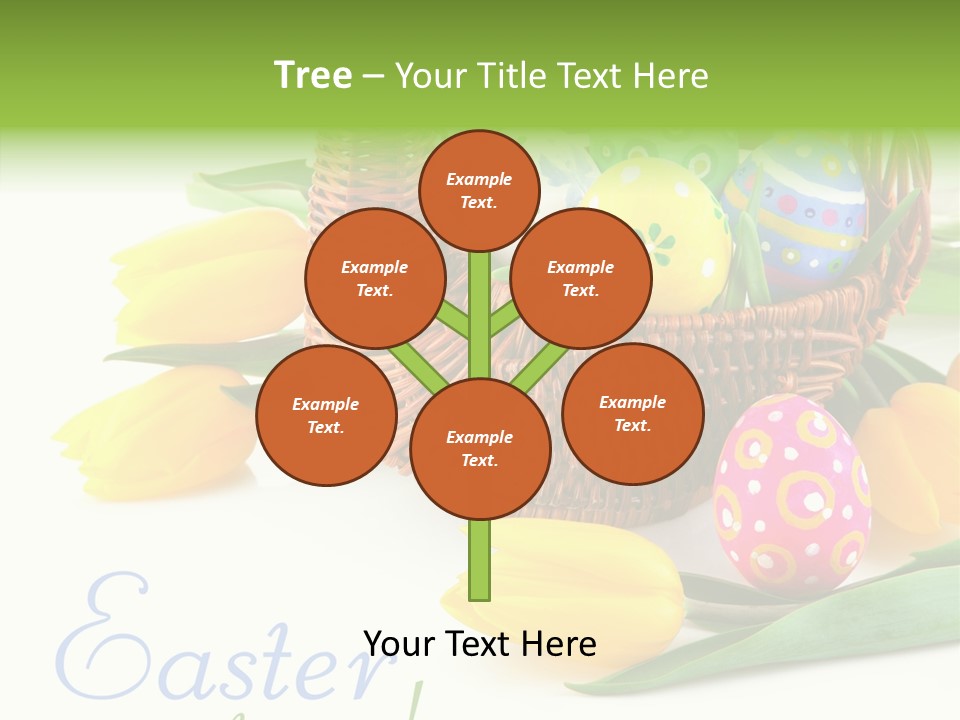 Yellow Leaf Posy PowerPoint Template