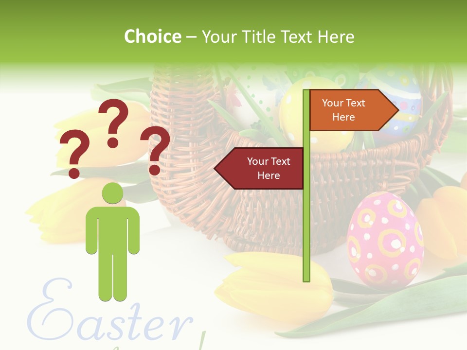 Yellow Leaf Posy PowerPoint Template