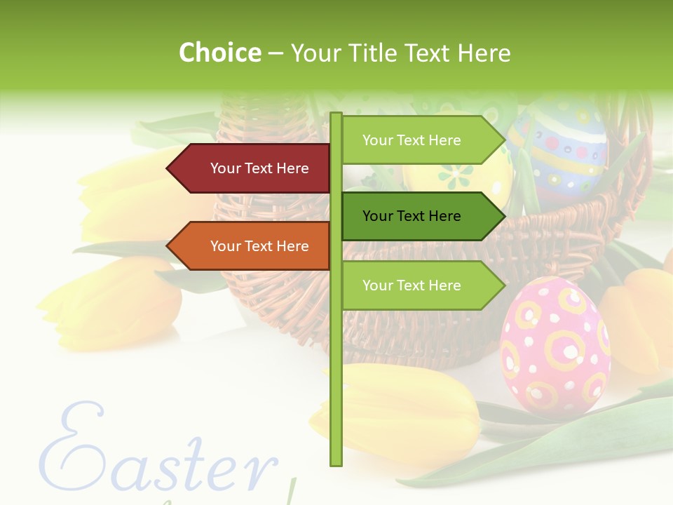 Yellow Leaf Posy PowerPoint Template