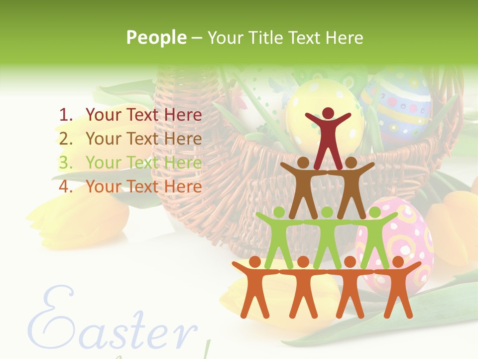 Yellow Leaf Posy PowerPoint Template