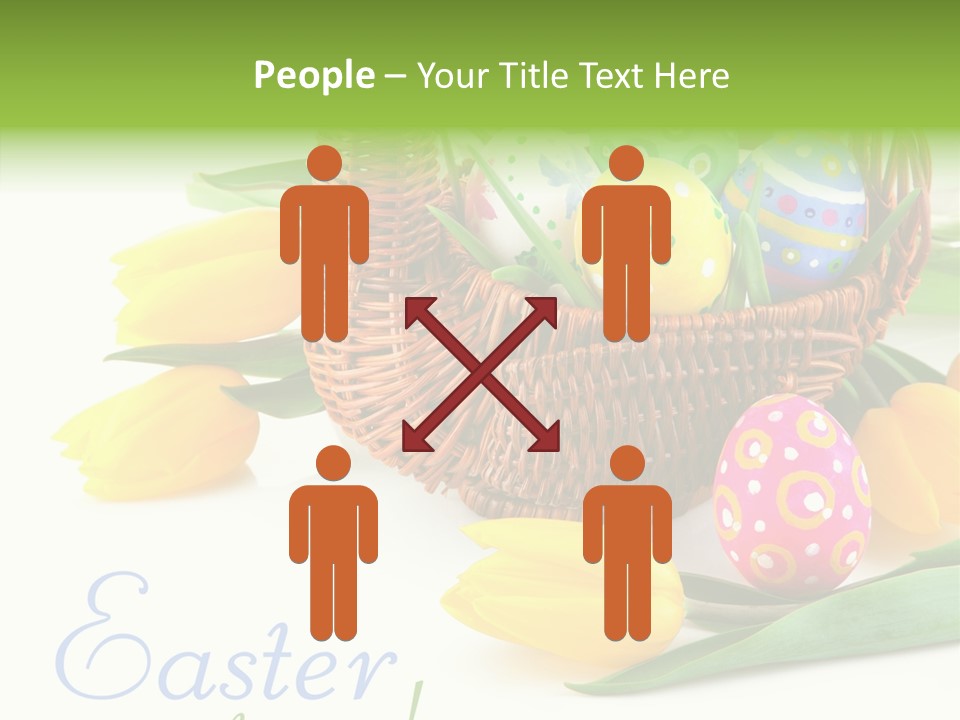 Yellow Leaf Posy PowerPoint Template