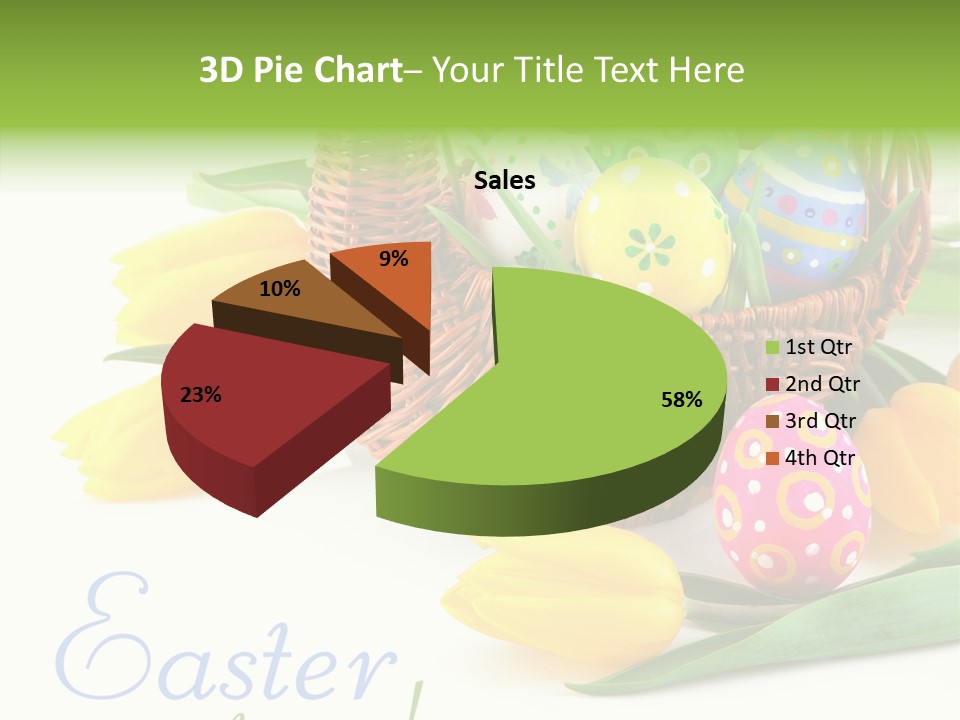 Yellow Leaf Posy PowerPoint Template