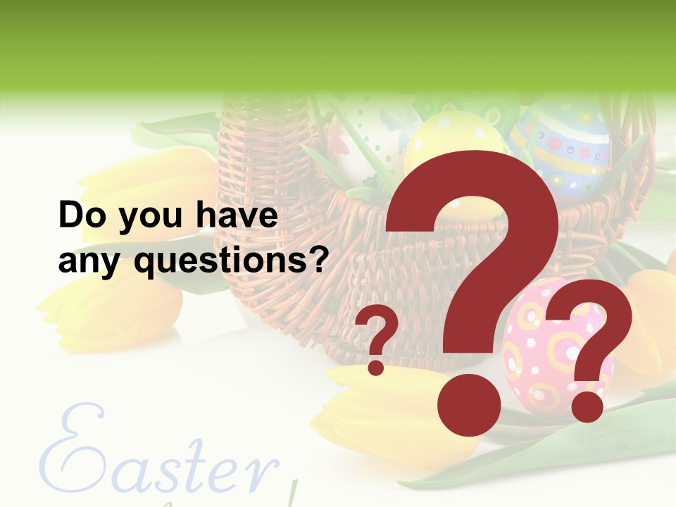 Yellow Leaf Posy PowerPoint Template