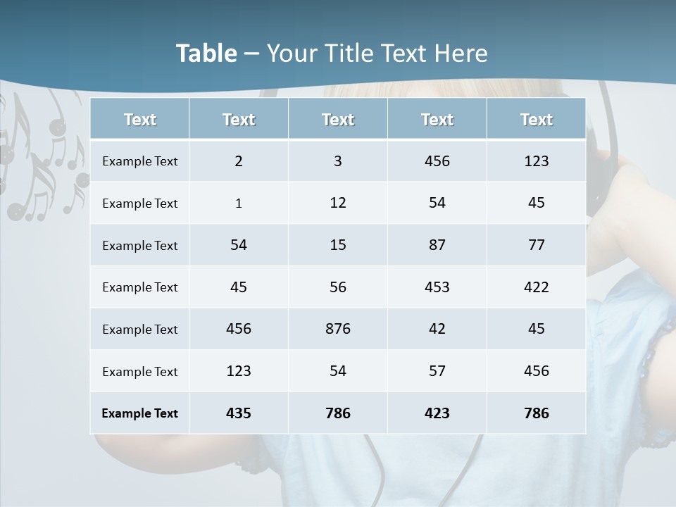 A Little Boy Wearing Headphones And Listening To Music PowerPoint Template