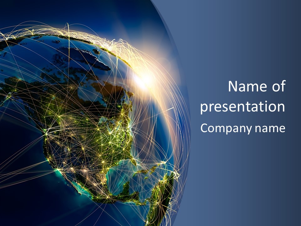 Continent Global Panama PowerPoint Template