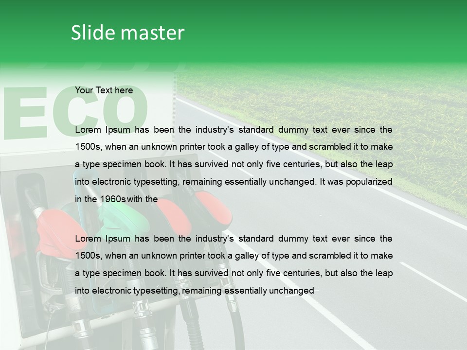 Pump Automobile Transport PowerPoint Template