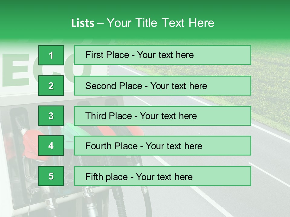 Pump Automobile Transport PowerPoint Template