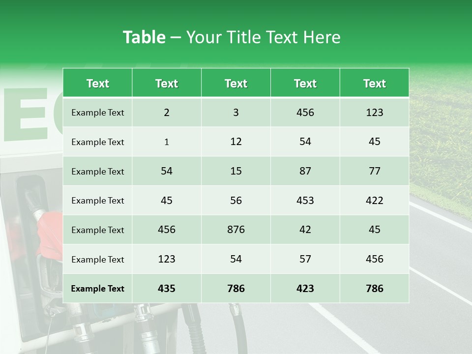 Pump Automobile Transport PowerPoint Template
