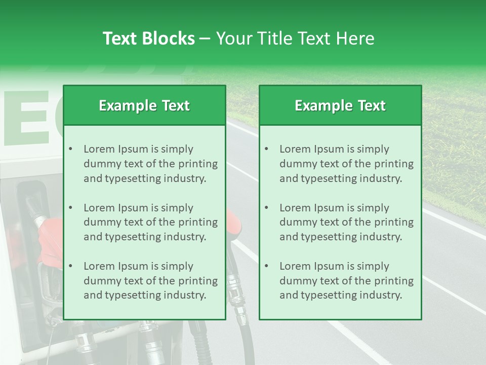 Pump Automobile Transport PowerPoint Template