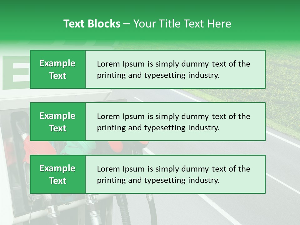 Pump Automobile Transport PowerPoint Template