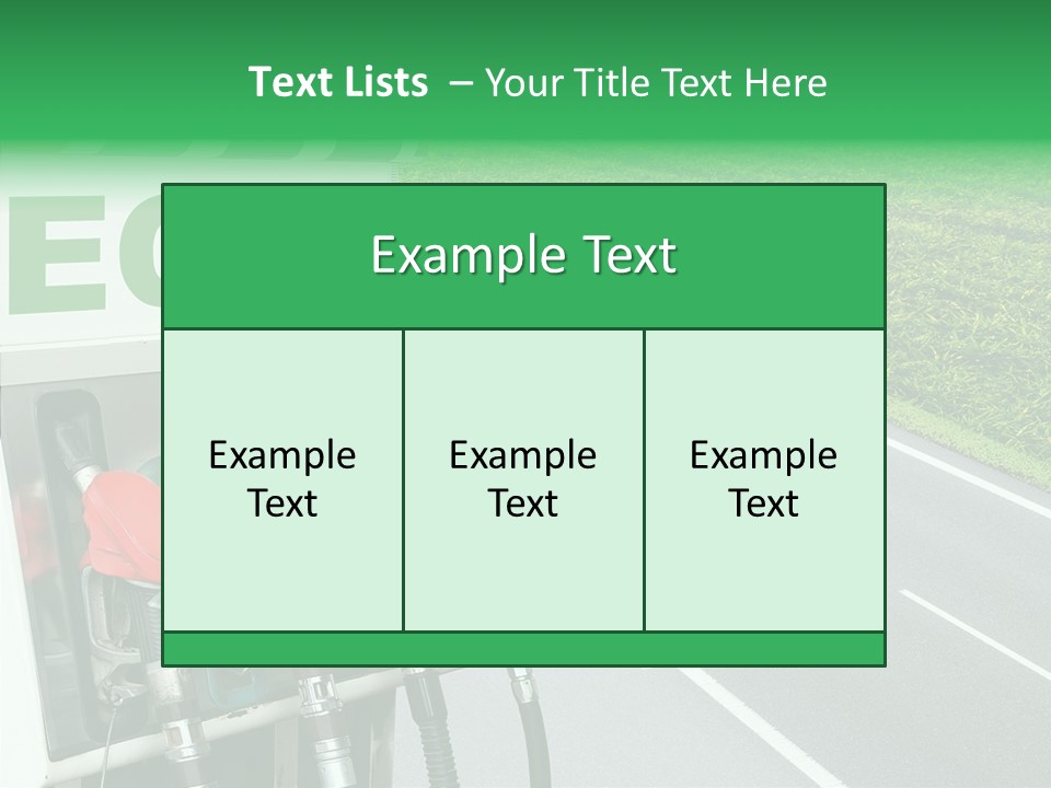 Pump Automobile Transport PowerPoint Template