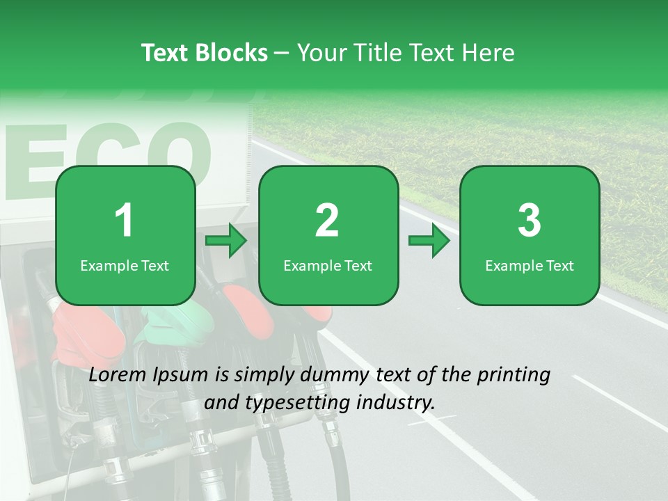 Pump Automobile Transport PowerPoint Template